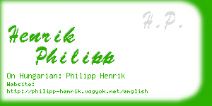henrik philipp business card